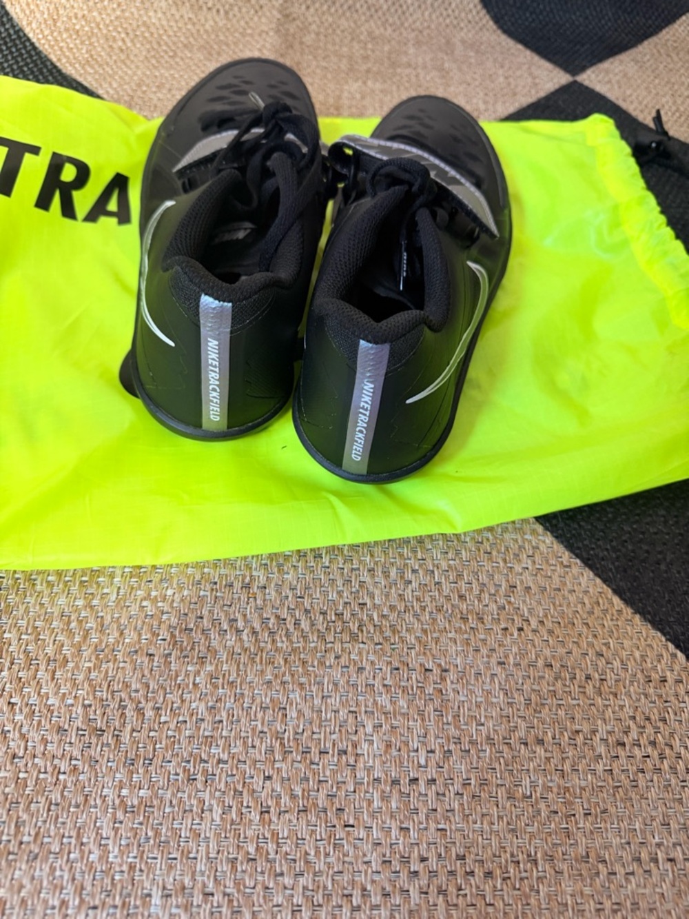 Nike Black and Silver Throwing Shoes with Hook Strap - Picture 4 of 5